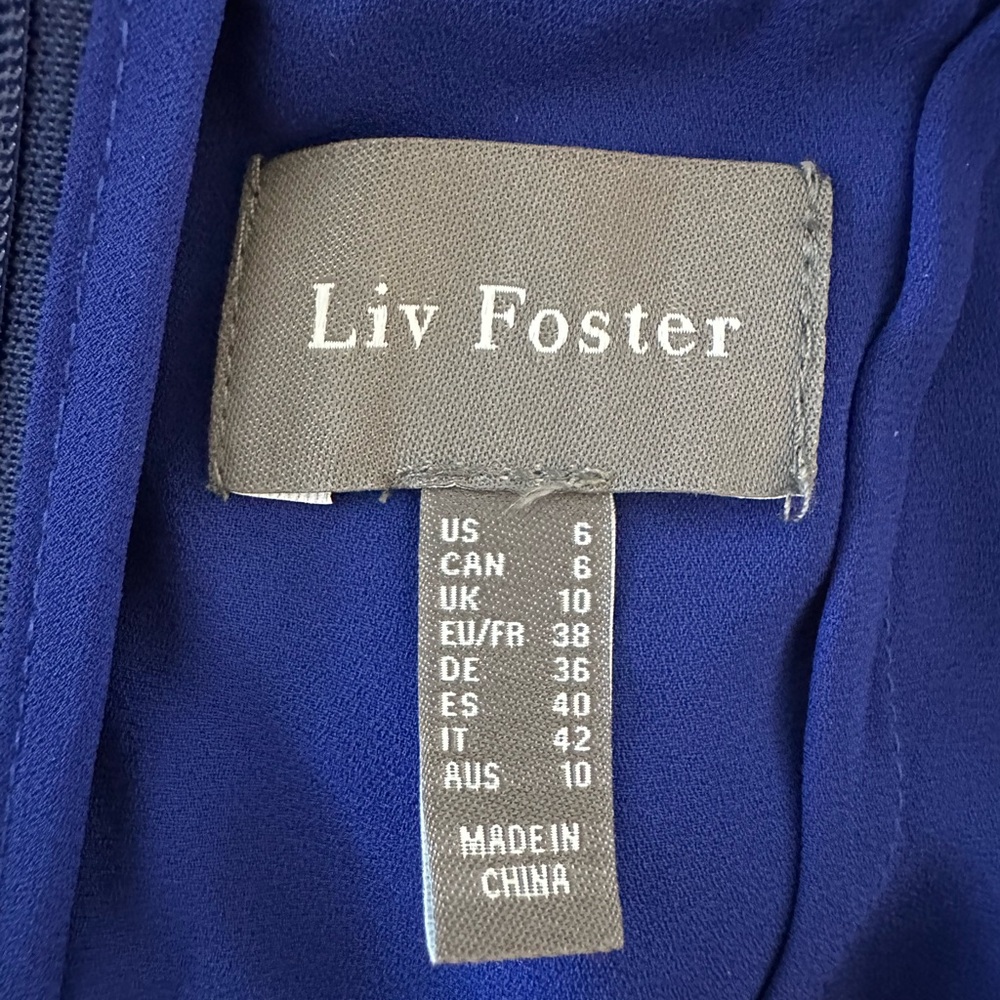 NWT Liv Foster Floral Halter Column Gown Size 6 $350 - Picture 8 of 8